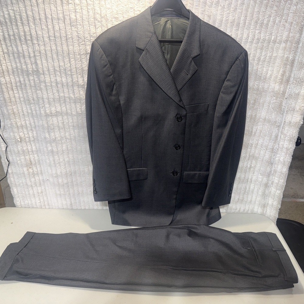 Burberry Men's Charcoal Pinstripe Two-Piece Suit